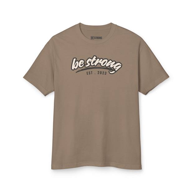 Be Strong garment-dyed heavyweight cotton tee